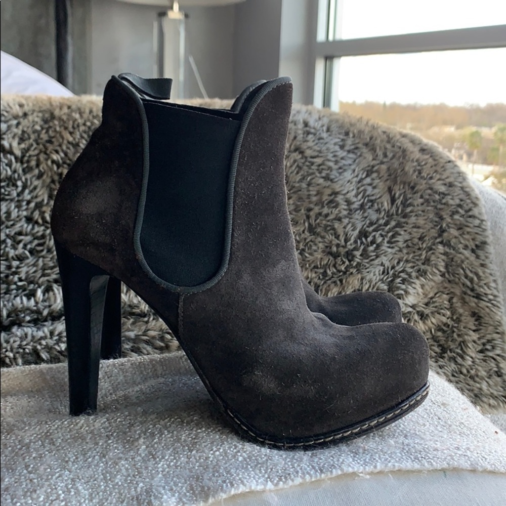 Suede Grey High Heels Gastone Lucioli made Italy